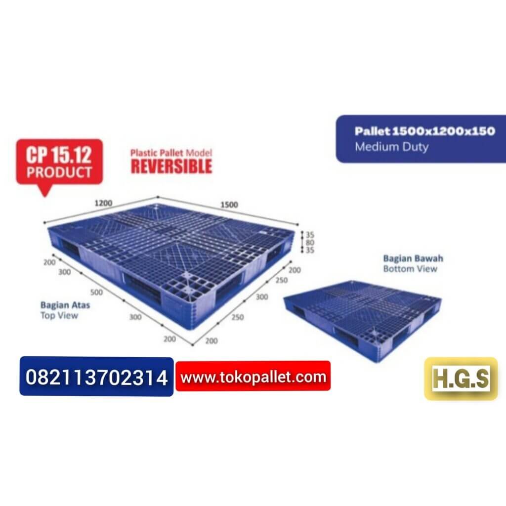 Pallet plastik berbahan padet