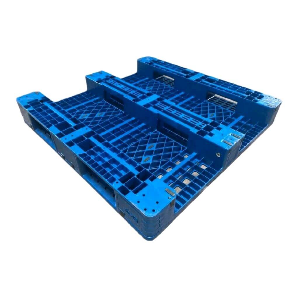 Pallet Plastik 1200x1200x160mm Type M Tampak Samping 3 Runner Forklift