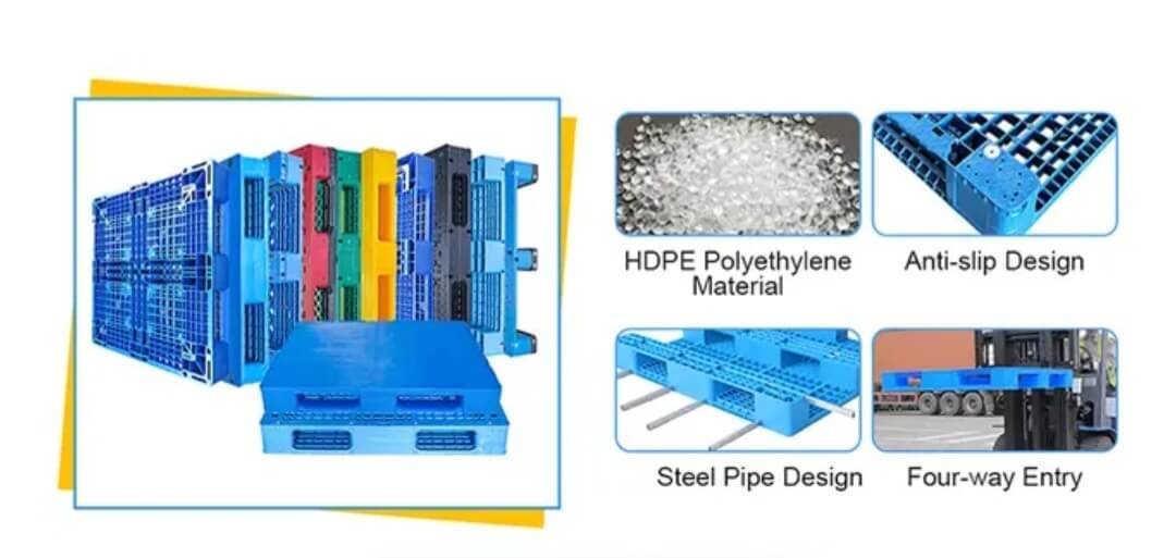 Palet plastik HDPE grade A berkualitas tinggi dari pabrik Cikarang