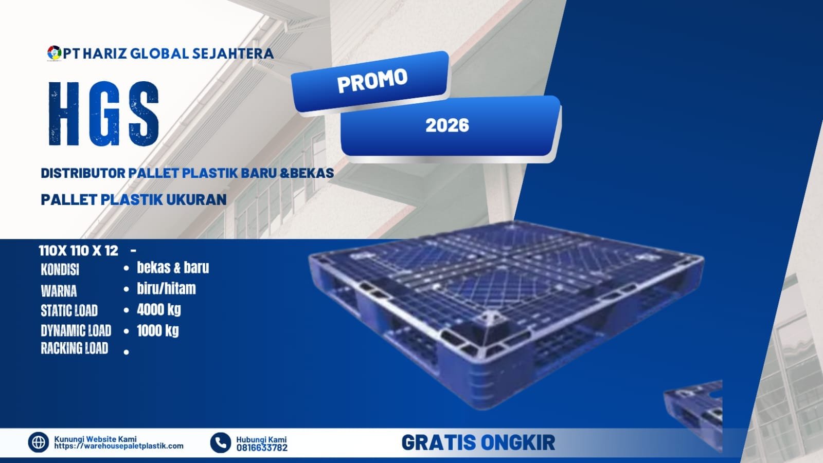 Distributor Pallet Plastik Untuk Industri dan gudang