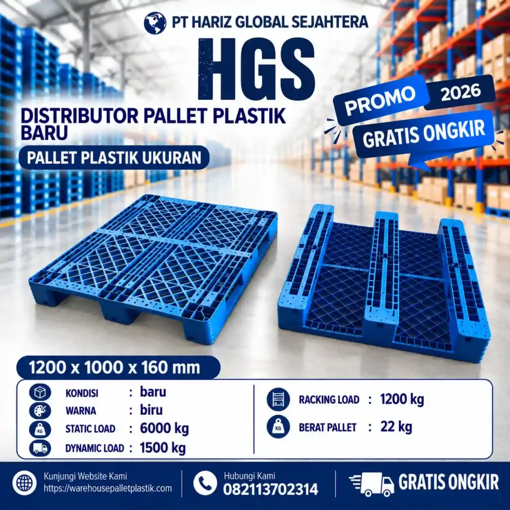 pallet plastik baru 120 x 100 x 16