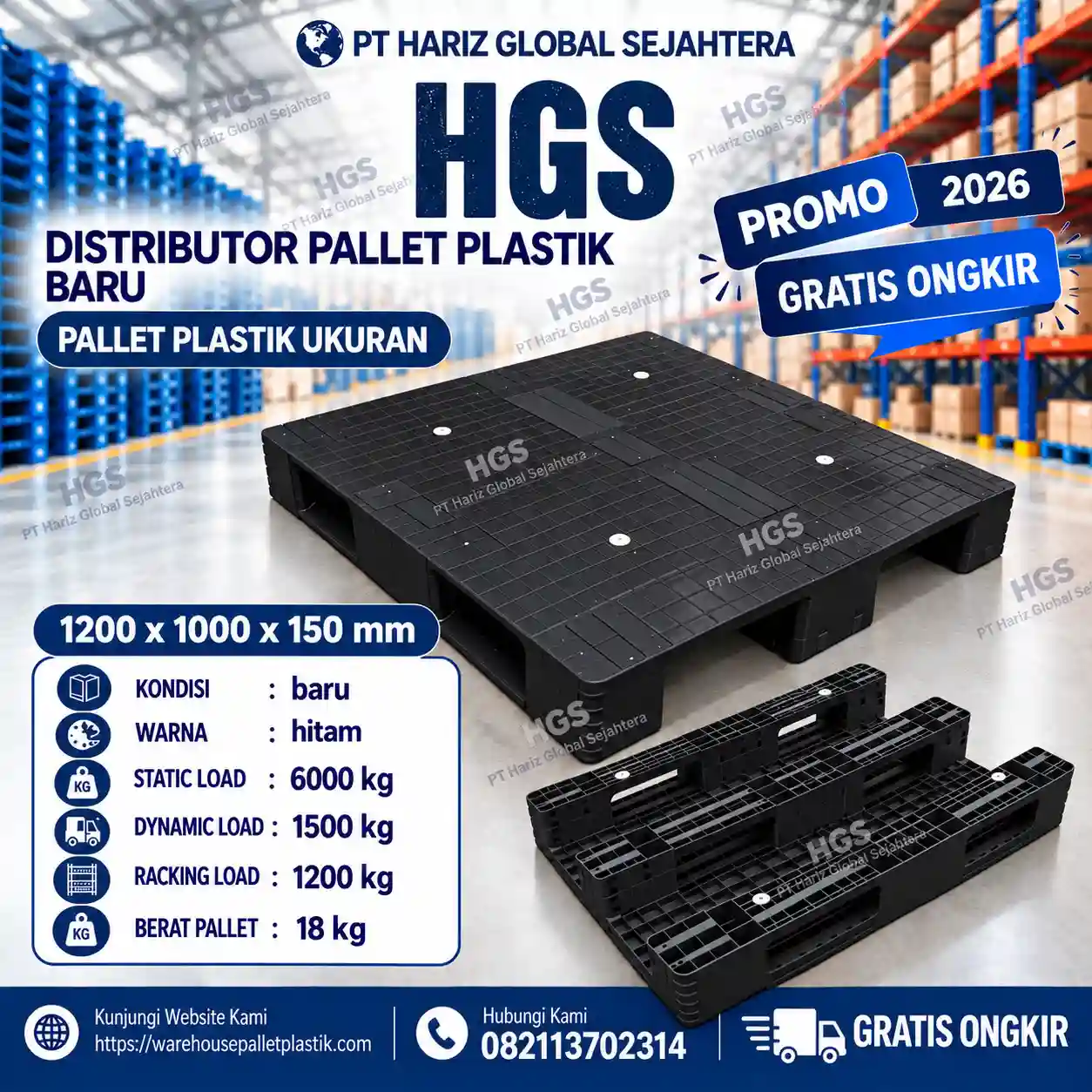pallet plastik baru terjangkau