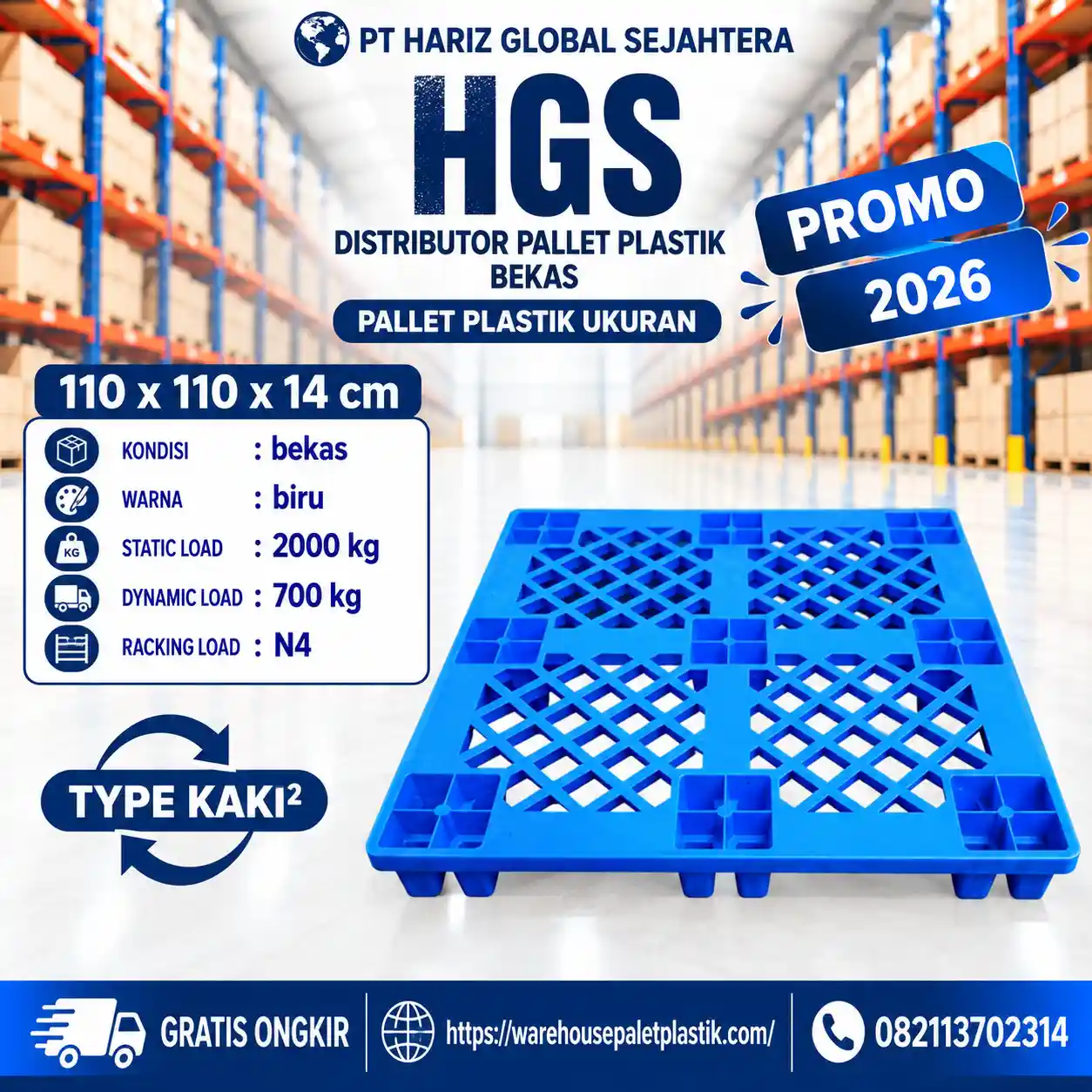 pallet plastik bekas & baru N406