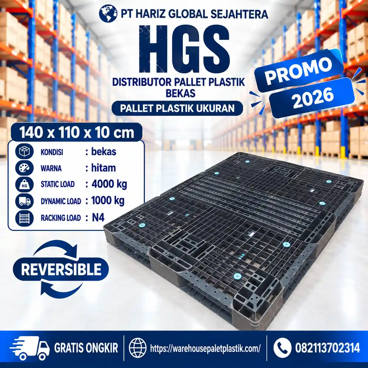 pallet plastik bekas & baru N4011