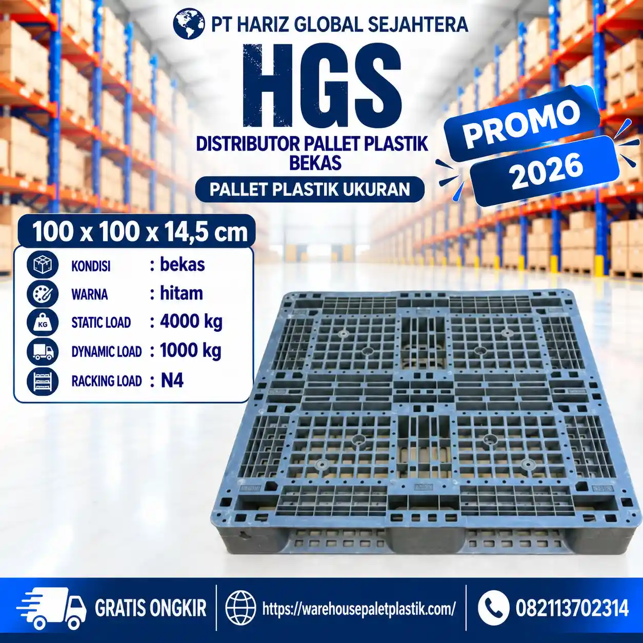 pallet plastik bekas & baru N405